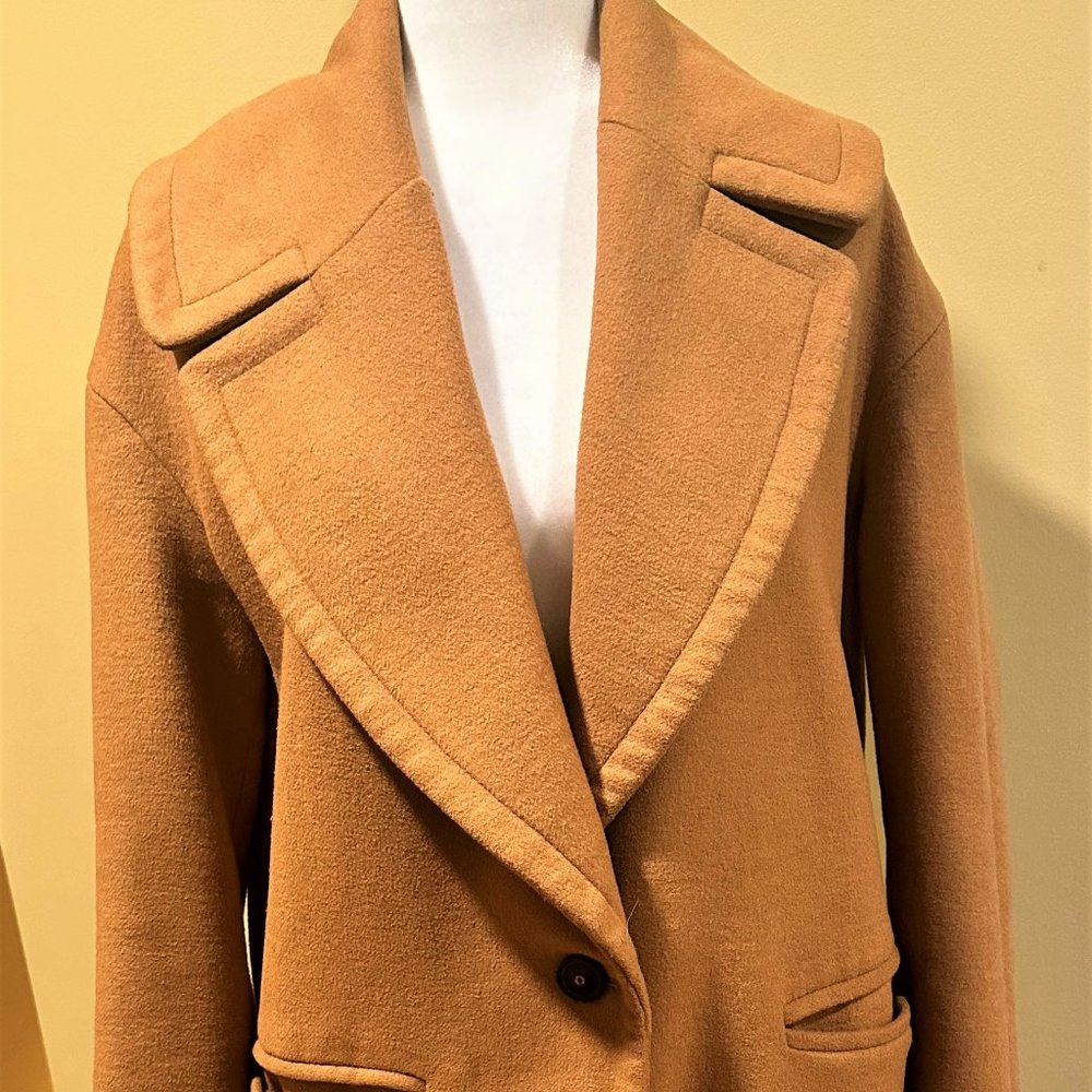 Zara Camel Coat Sz M